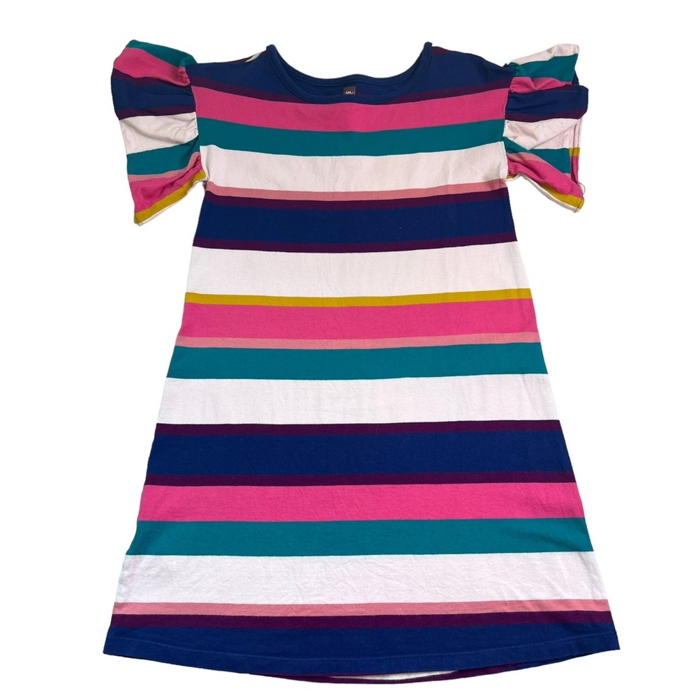 Tea Multi Color Striped Size 8 Girls Dress